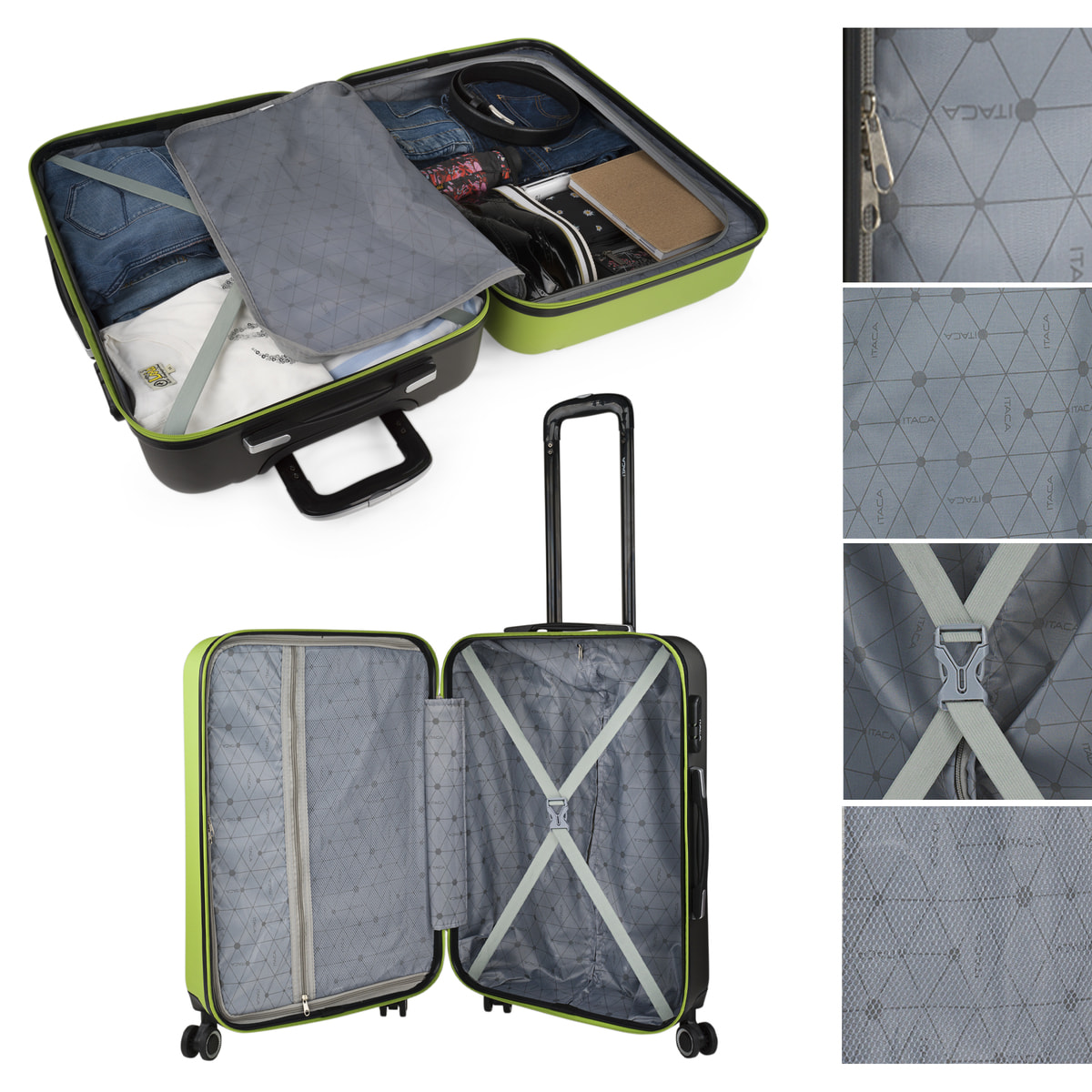 Maleta Itaca Tiber Set De 2 Unidades Pistacho-Antracita