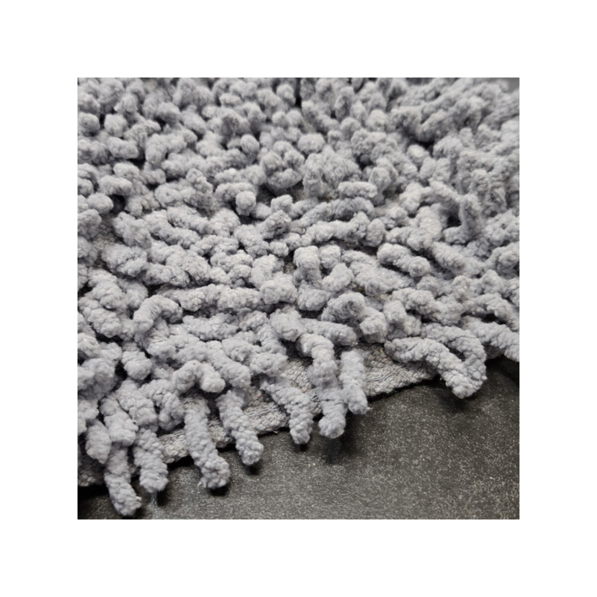 Tapis de salle de bain rectangulaire 40 x 60 cm en coton chenille - SHAGGY