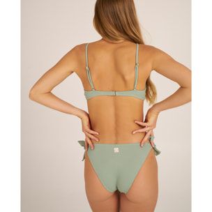 Braga de bikini clásica con lazos en tejido piqué