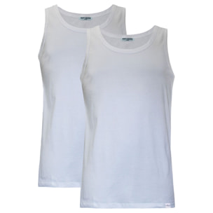 Canotta in 100% Cotone Navigare Art.811 Conf. 2 pz Bianco