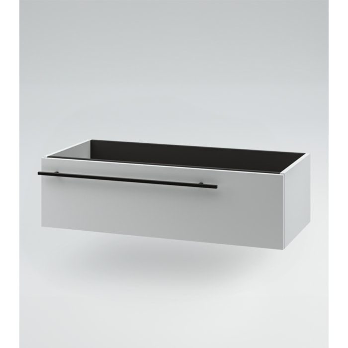 MOBILE DA BAGNO RIFLESSO 120 BIANCO LUCE E ROVERE NATURALE- 6 PEZZI