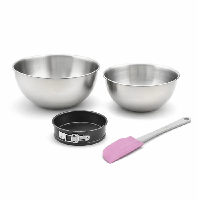 Set pâtisserie avec mini moule à manqué, 2 bols à mixer et 1 spatule Zenker