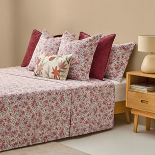 Sábana algodón sostenible flores Onflo color azul 100% Algodón percal