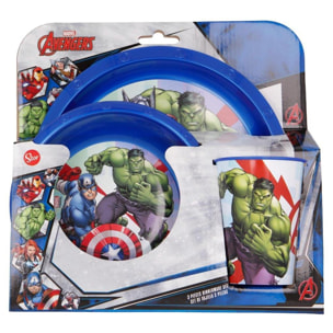 Set pranzo 3 pezzi Marvel Avengers Lui Avengers Blu