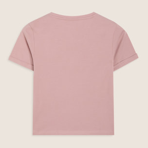 T-shirt slim donna con scritta ricamata