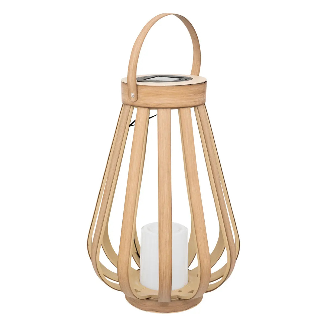 Lanterne solaire "Aria" beige H34,5cm