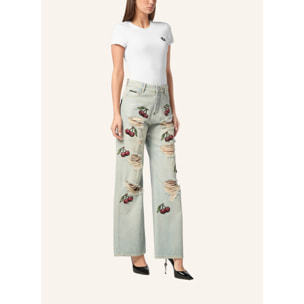 PHILIPP PLEIN Jeans Skater fit CHERRIES