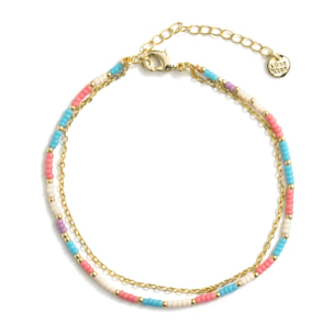 Tobillera Zasau acabado oro amarillo 18k