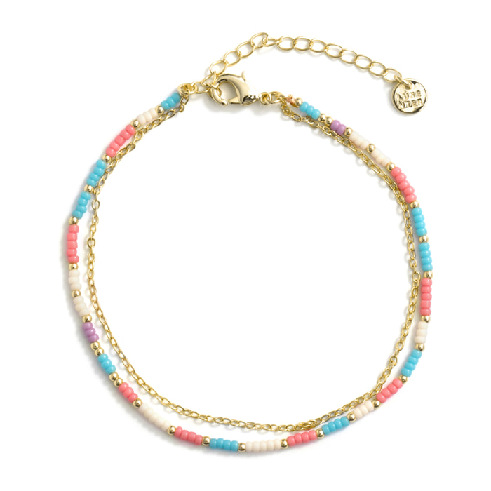 Tobillera Zasau acabado oro amarillo 18k