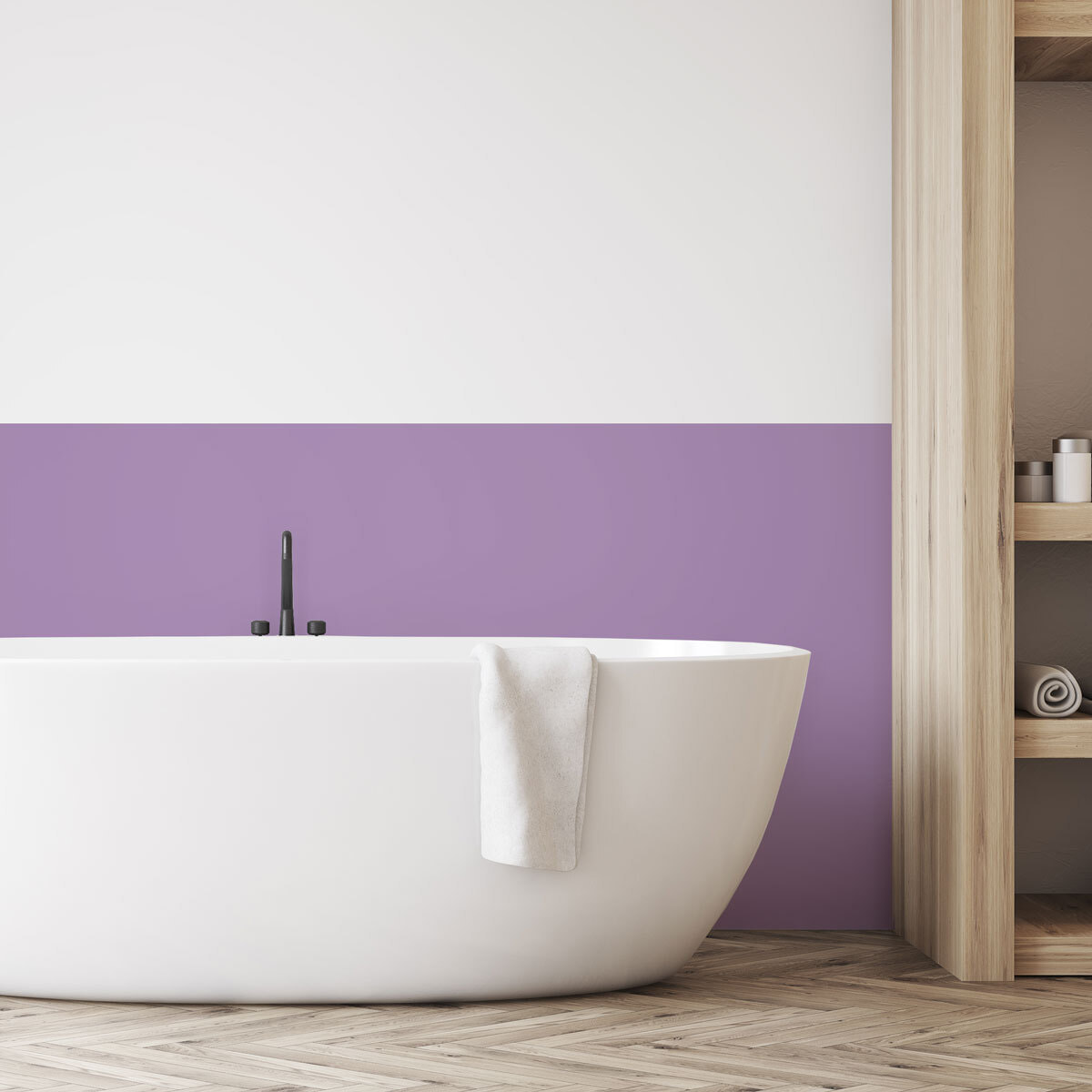 Rouleau adhésif décoratif Vinyle au Mètre - Lilas - Sticker Lavable Imperméable Mur Cuisine Meubles