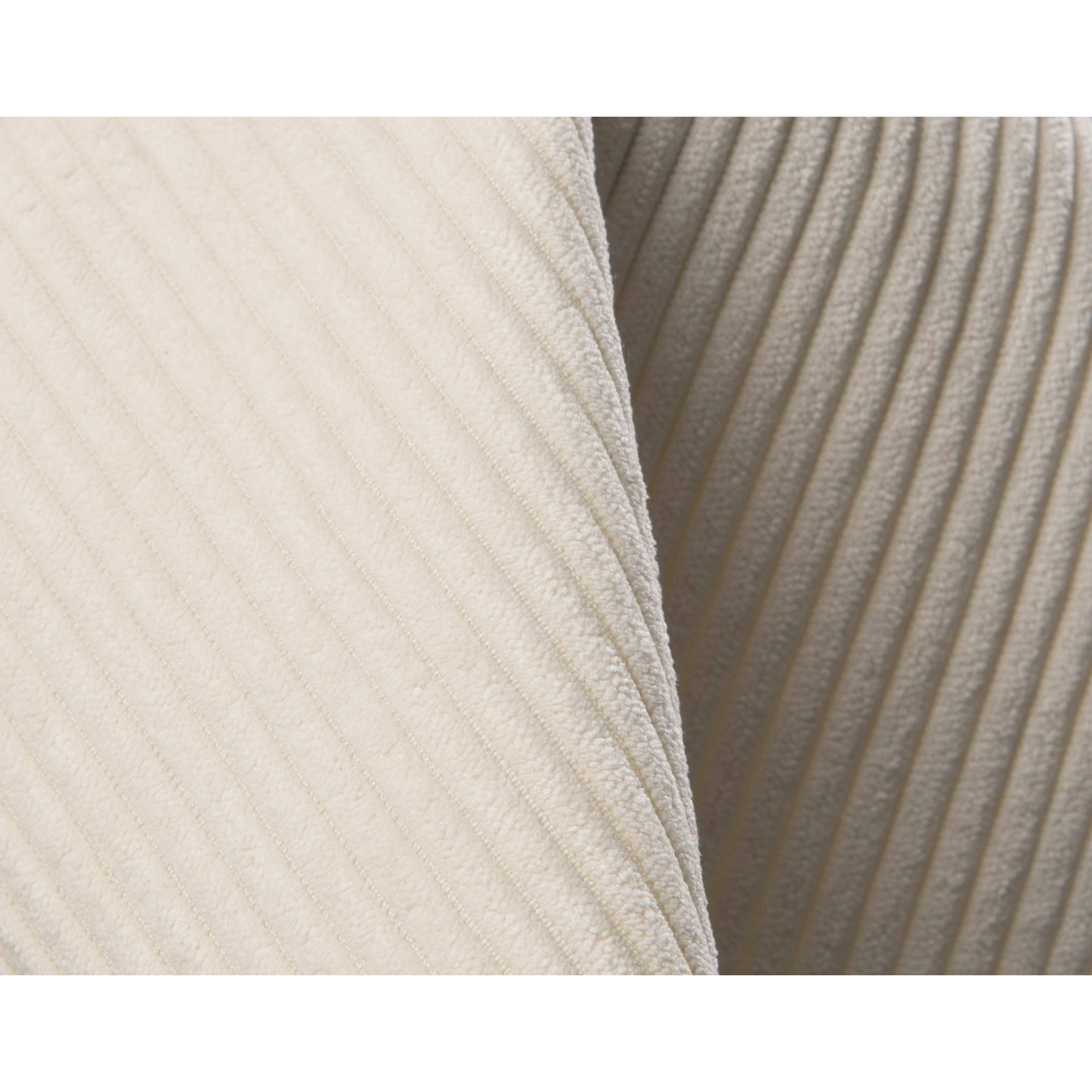 Lumi - Banquette convertible clic-clac 1 place en velours côtelé - Beige