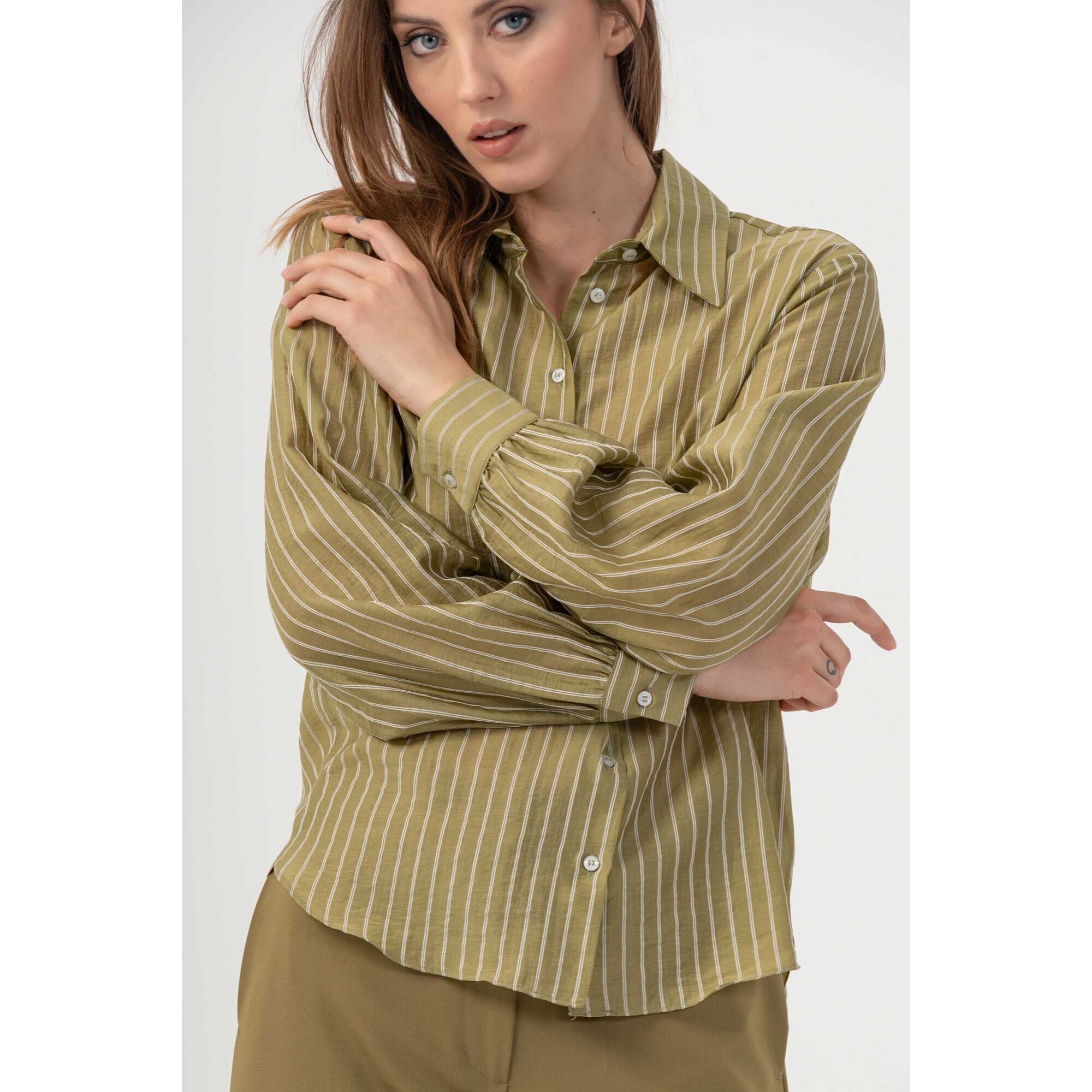 Kocca - Camicia con colletto classico Donna, Righe, Colletto di camicia