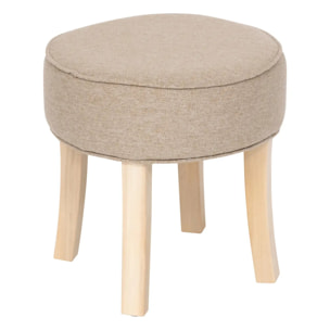 Tabouret "Adriel" peuplier beige D35x35cm
