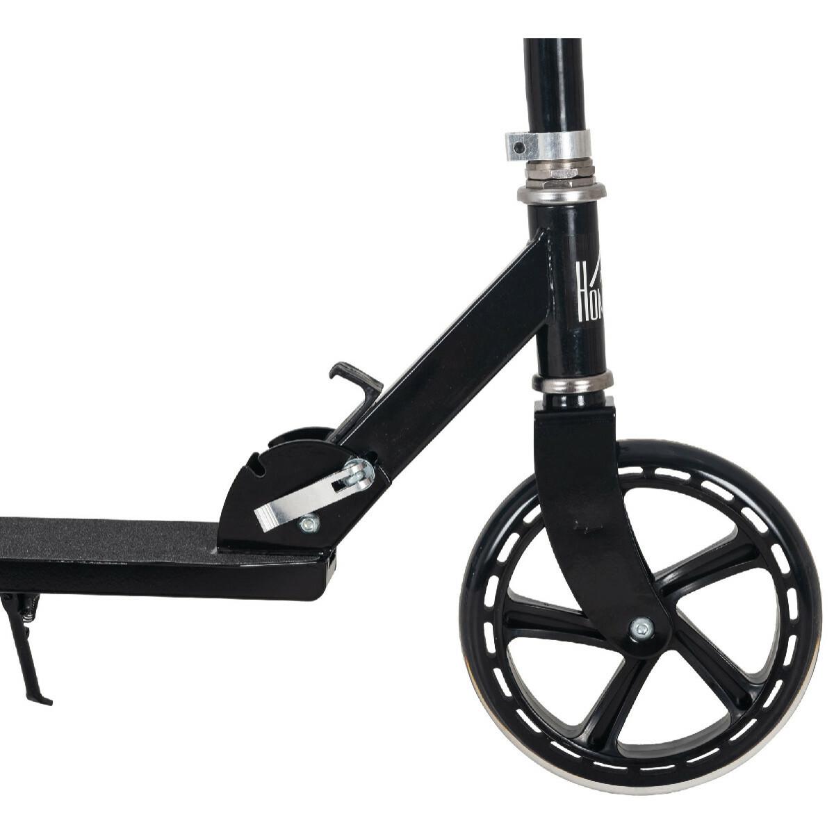 Trottinette pliable hauteur guidon réglable sur 4 niveaux système de freinage arrière noir dim. 88L x 37l x 75-100H cm