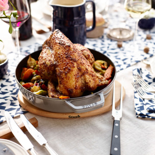 Poêle avec 2 poignées 26 cm, Fonte, Gris graphite