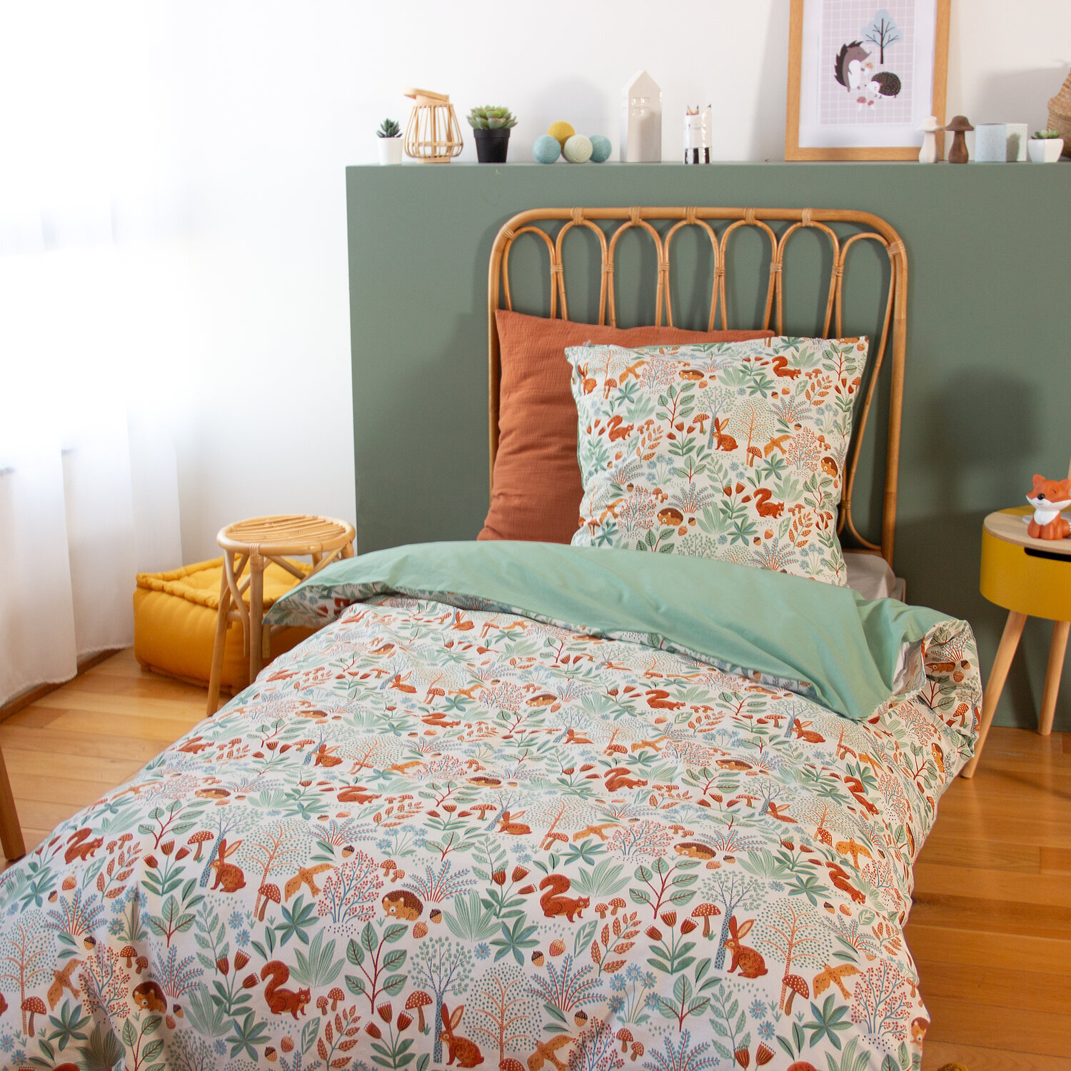 Parure de lit enfant imprimé 100% coton - pierrot