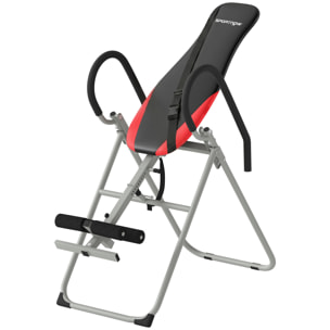 Table d'inversion pliable réglable - option 90 degrés - ceinture sécurité - gris rouge noir