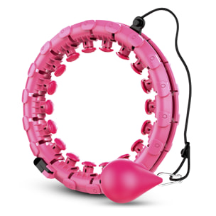 Aro Hula Hoop sportivo per Fitness, aro regolabile, non cade, contrappeso rotante. Attrezzature di ginnastica e fitness per la casa.