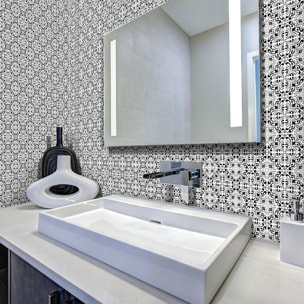 Stickers muraux - Sticker Mural Carrelage adhésif Cuisine Salle de Bain - 30 STICKERS CARRELAGES AZULEJOS LUCINIA