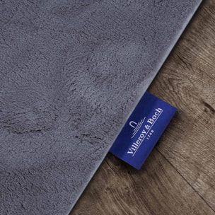 Tapis salon faux uni poils ras, tissé polyester confortable, anano