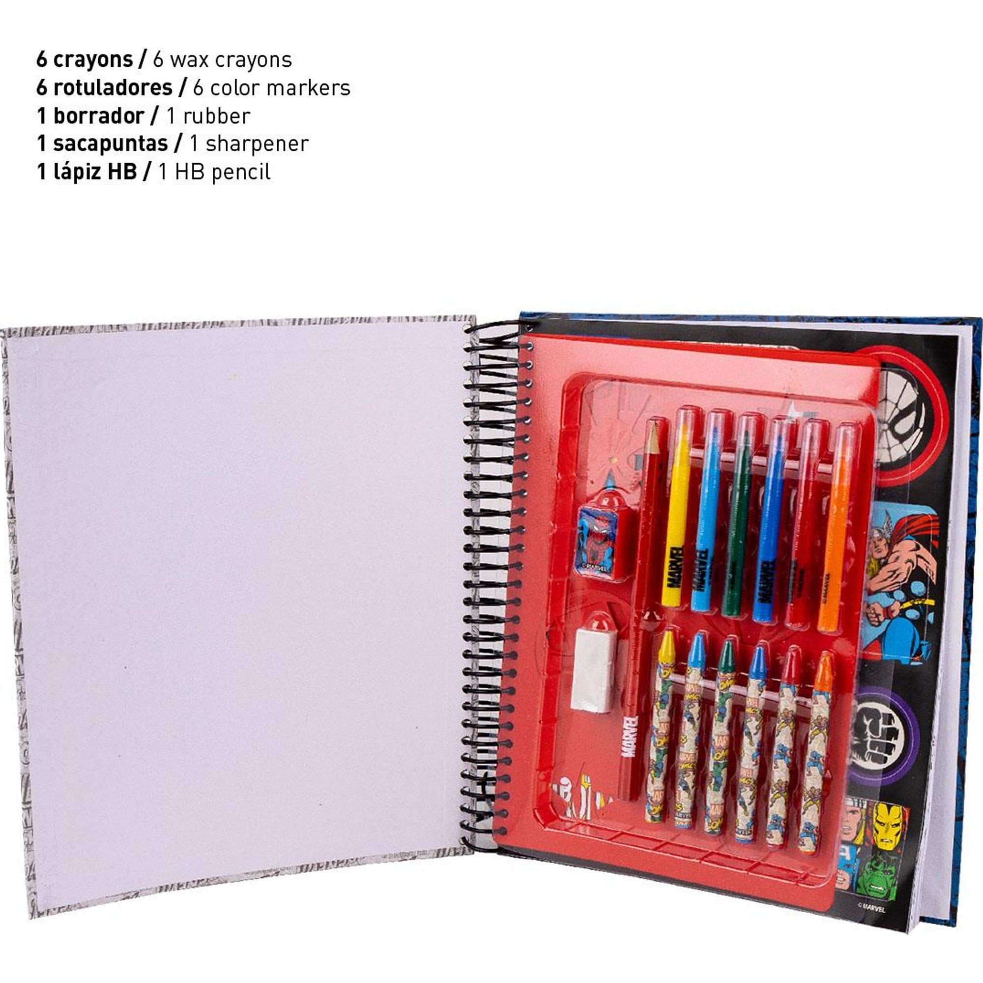 Album Actividades Coloreable Marvel