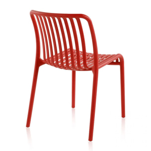 Pack 4 sillas de exterior Jamie Carmesí