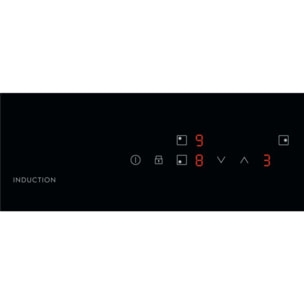 Plaque induction ELECTROLUX EIB60320CK - 3 foyers Noir 60cm