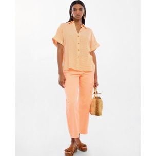 Maglietta a maniche corte con righe orizzontali