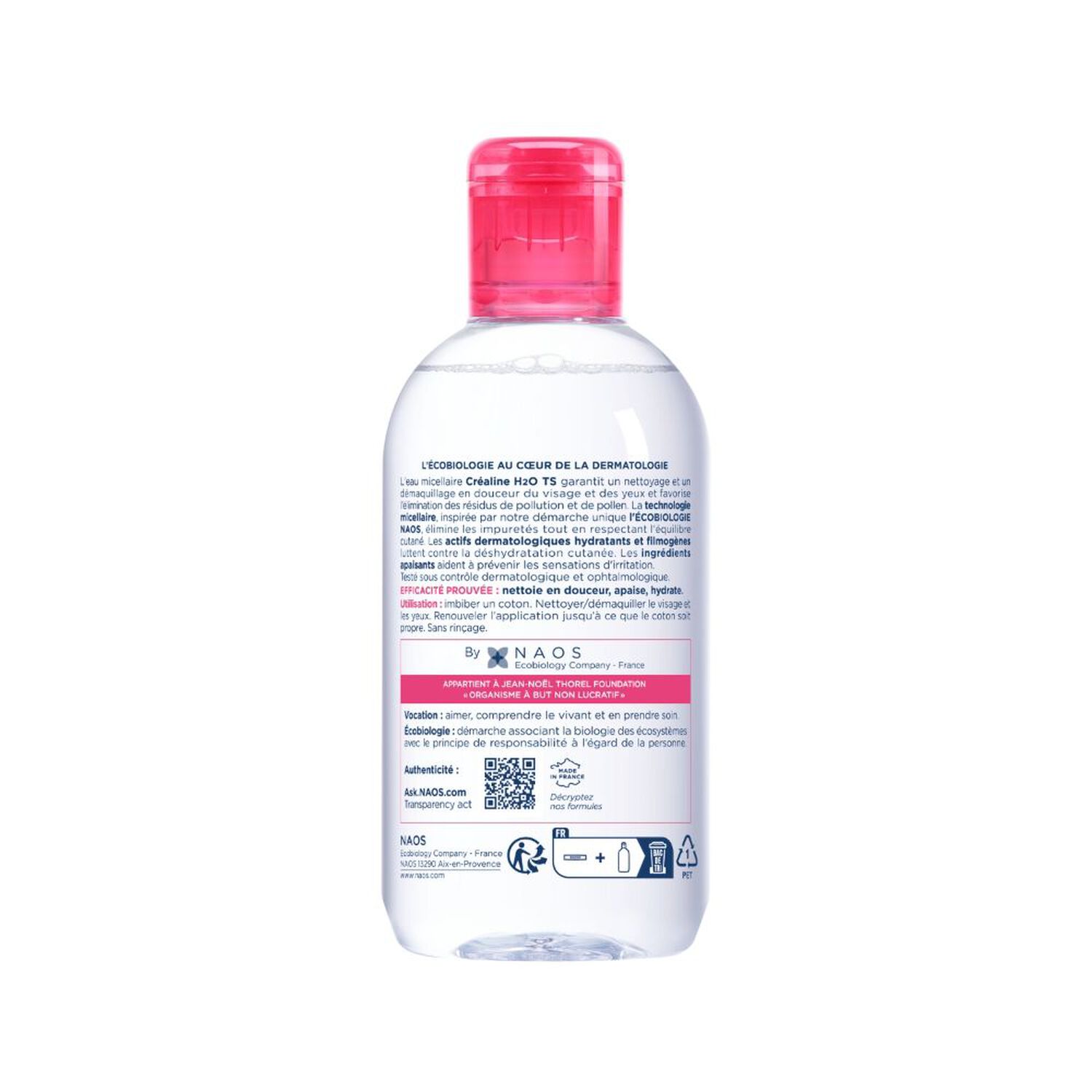 Créaline H2O TS - Eau Micellaire Démaquillante Hydratante - Peaux Sensibles Très Sèches