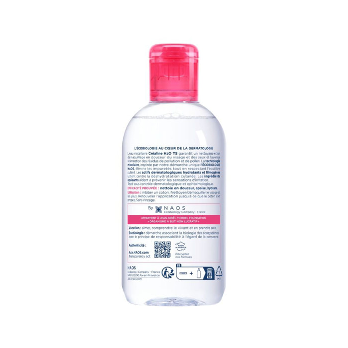 Créaline H2O TS - Eau Micellaire Démaquillante Hydratante - Peaux Sensibles Très Sèches
