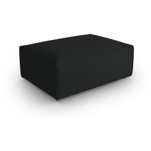 Pouf "Mackay" en velours structuré anthracite