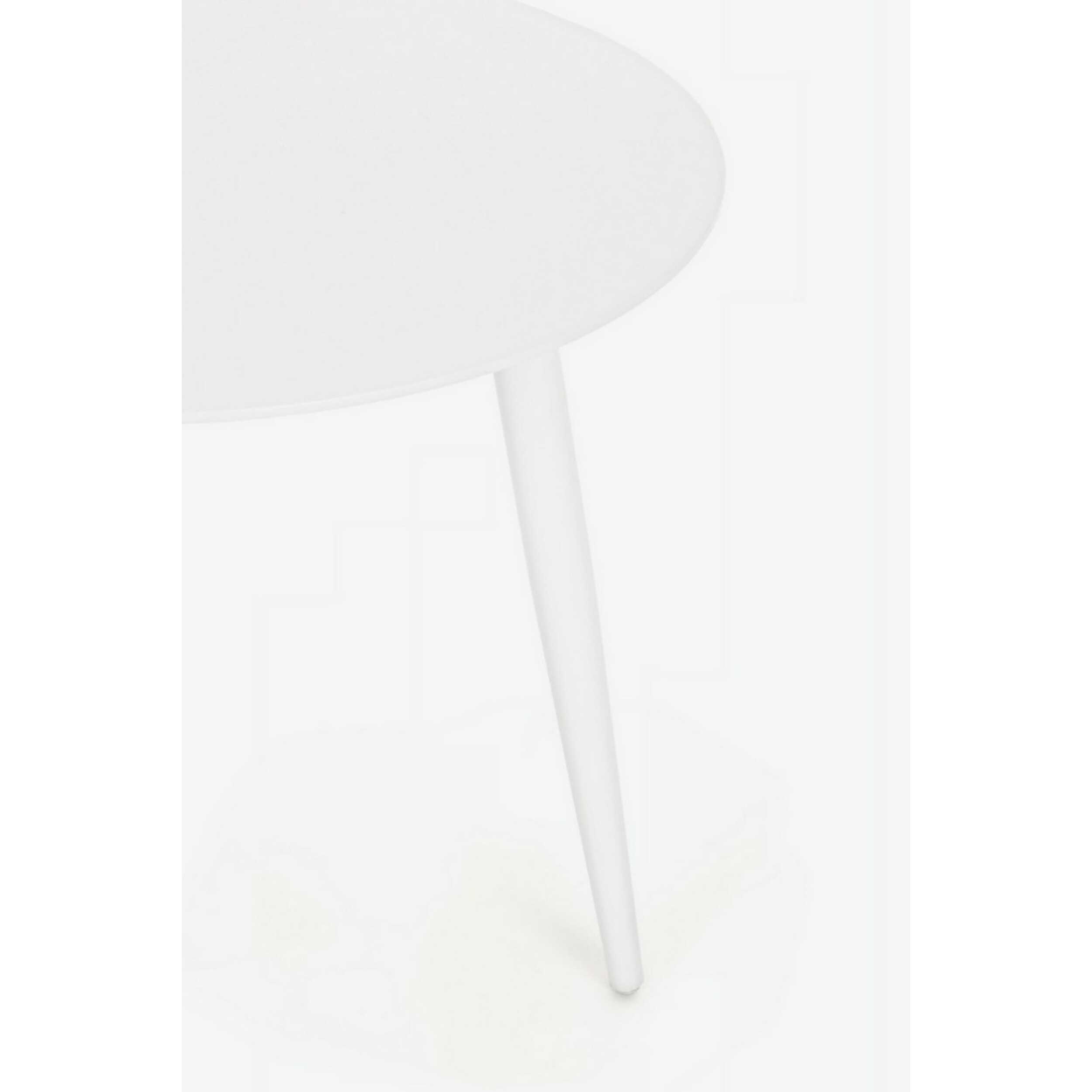 Tavolino rotondo da giardino FARO in alluminio bianco verniciato a polvere, Ø50 cm