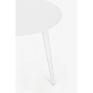 Tavolino rotondo da giardino FARO in alluminio bianco verniciato a polvere, Ø50 cm