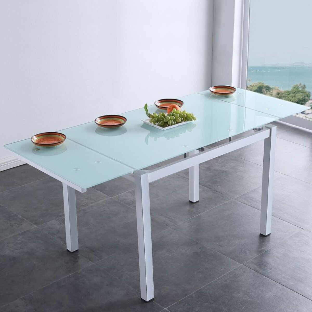 Mesa de comedor extensible Milan 110 Blanco