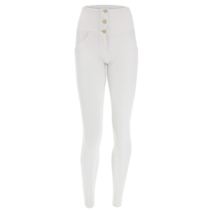 Pantaloni push up WR.UP® skinny vita alta bottoni similpelle