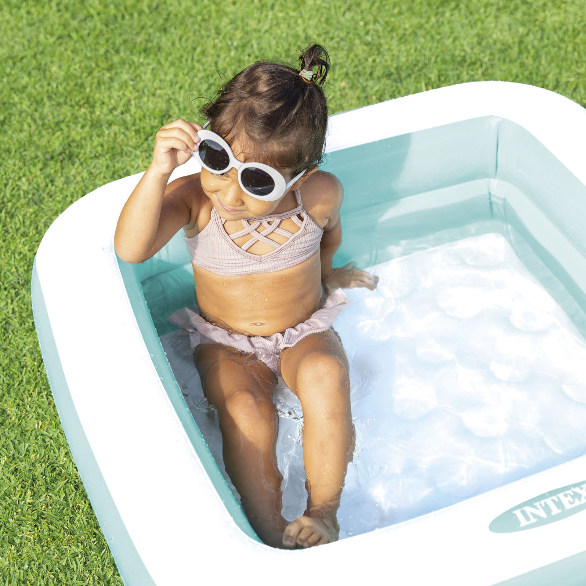 Intex Piscina Baby Gonfiabile quadarata, colori assortiti, 86x86x25 cm