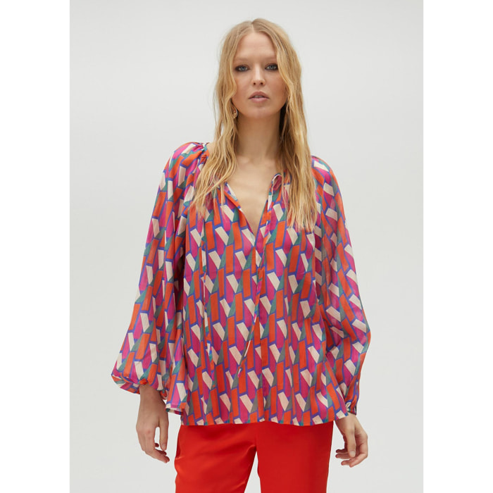 Camicia logo multicolore