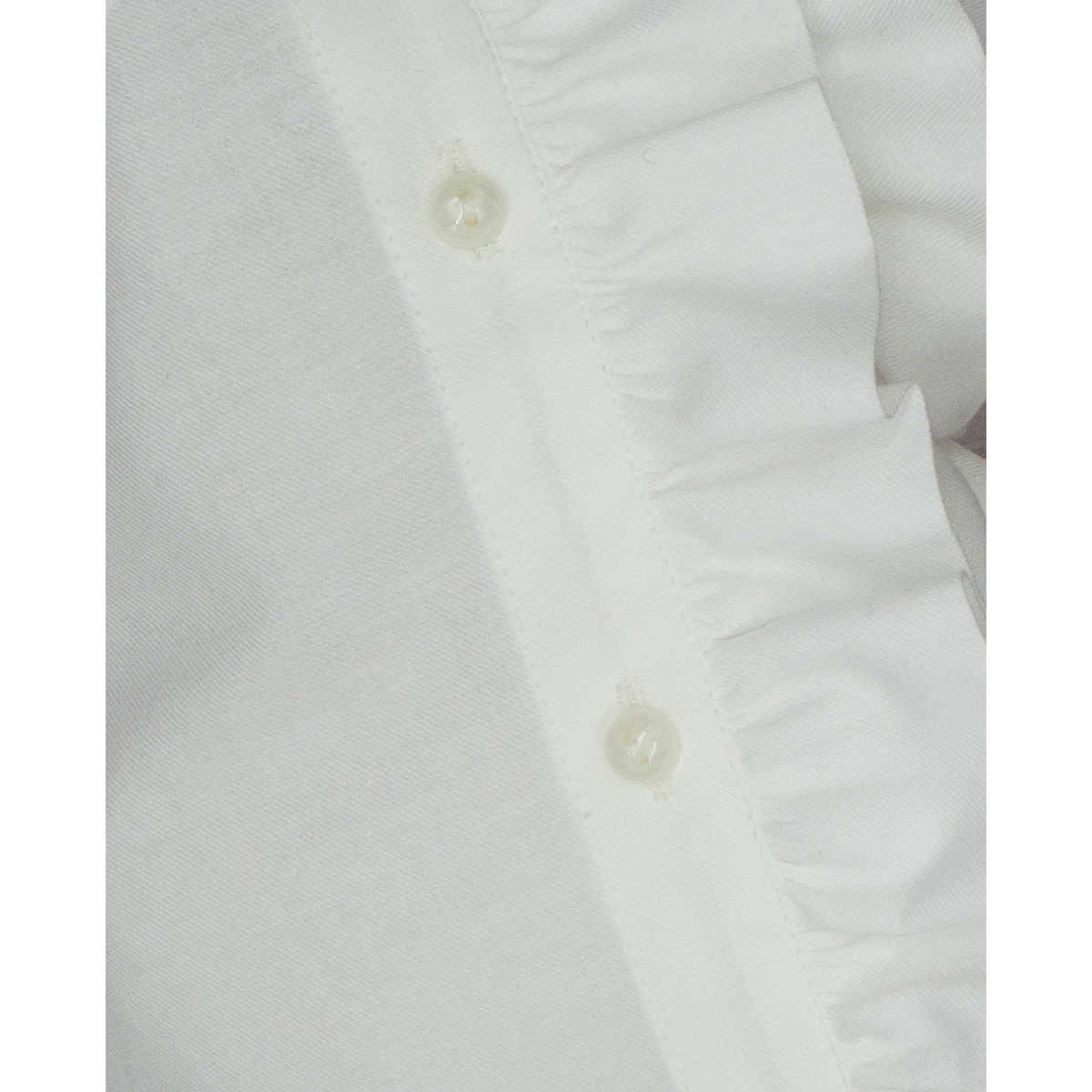 BLUSA VIELLA VOLANTE LATERAL BLANCA