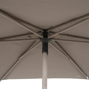 Parasol droit rond inclinable Soya 2,7m café