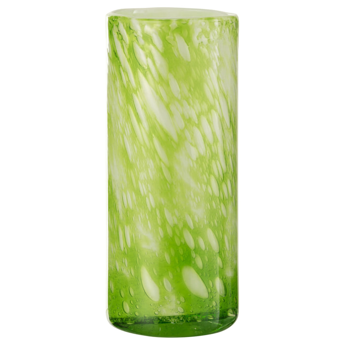 J-Line Photophore Marbre Verre Vert/Blanc Large