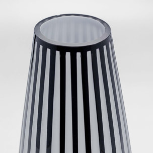 Vase Brillar Cylinder noir et blanc 44cm Kare Design