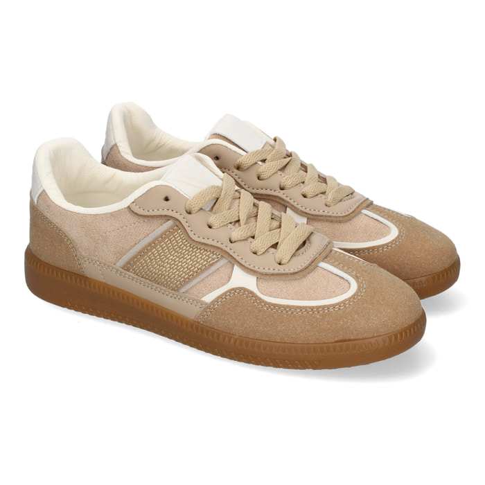 Zapatilla Deportiva Casual de Mujer, Diseño Moderno Combina dos Materiales