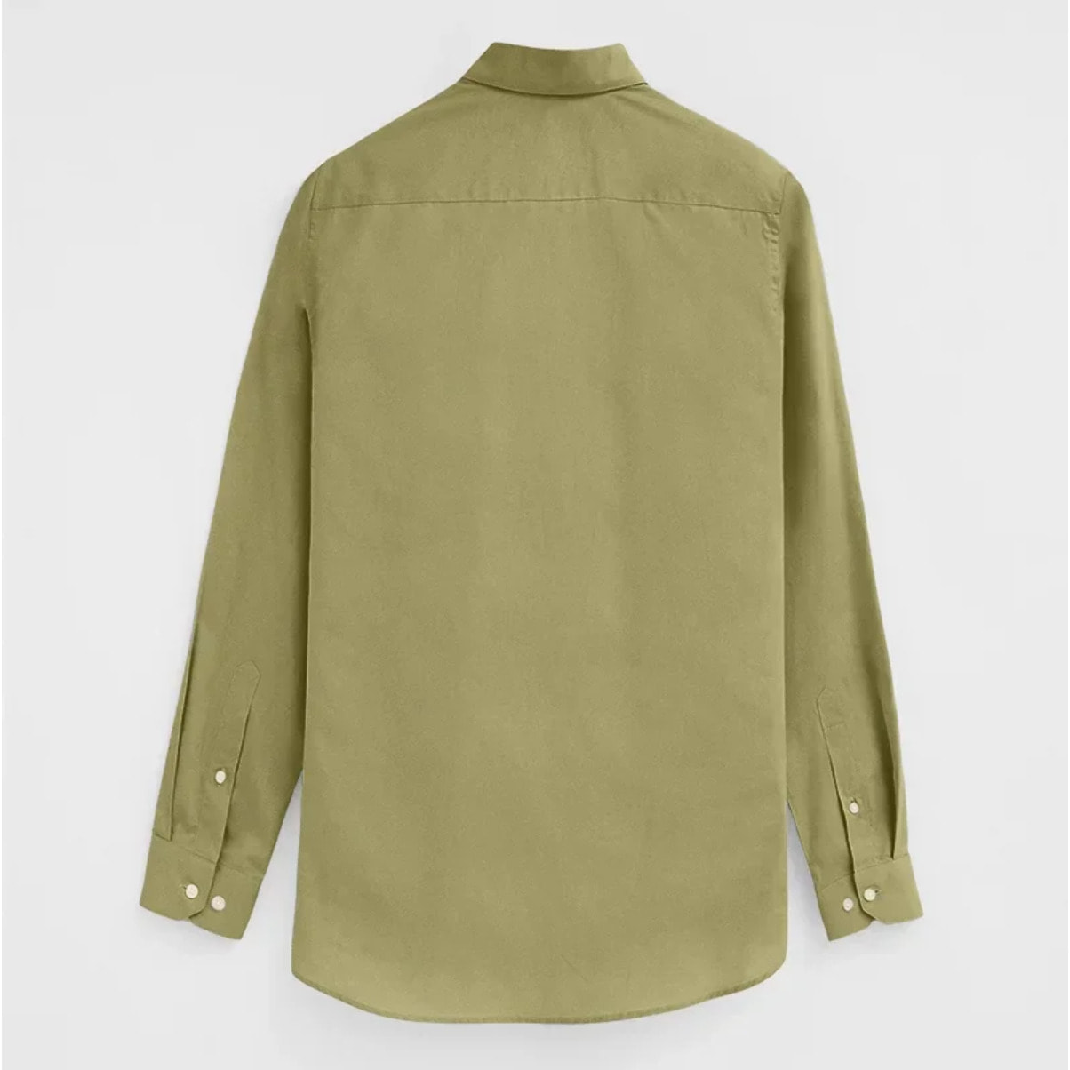Camisa verde hoja de corte slim con logo Rigby Go