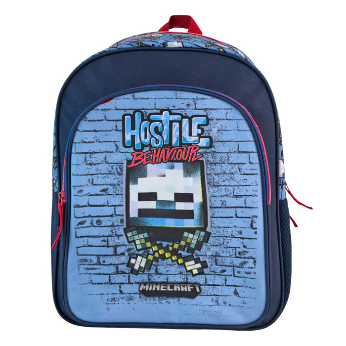 Minecraft Comportamento Ostile Zaino Primario con doppio compartimento adattabile al carrello.