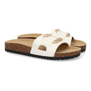 Sandalia plana de mujer, comoda y elegante, diseño moderno con material bio