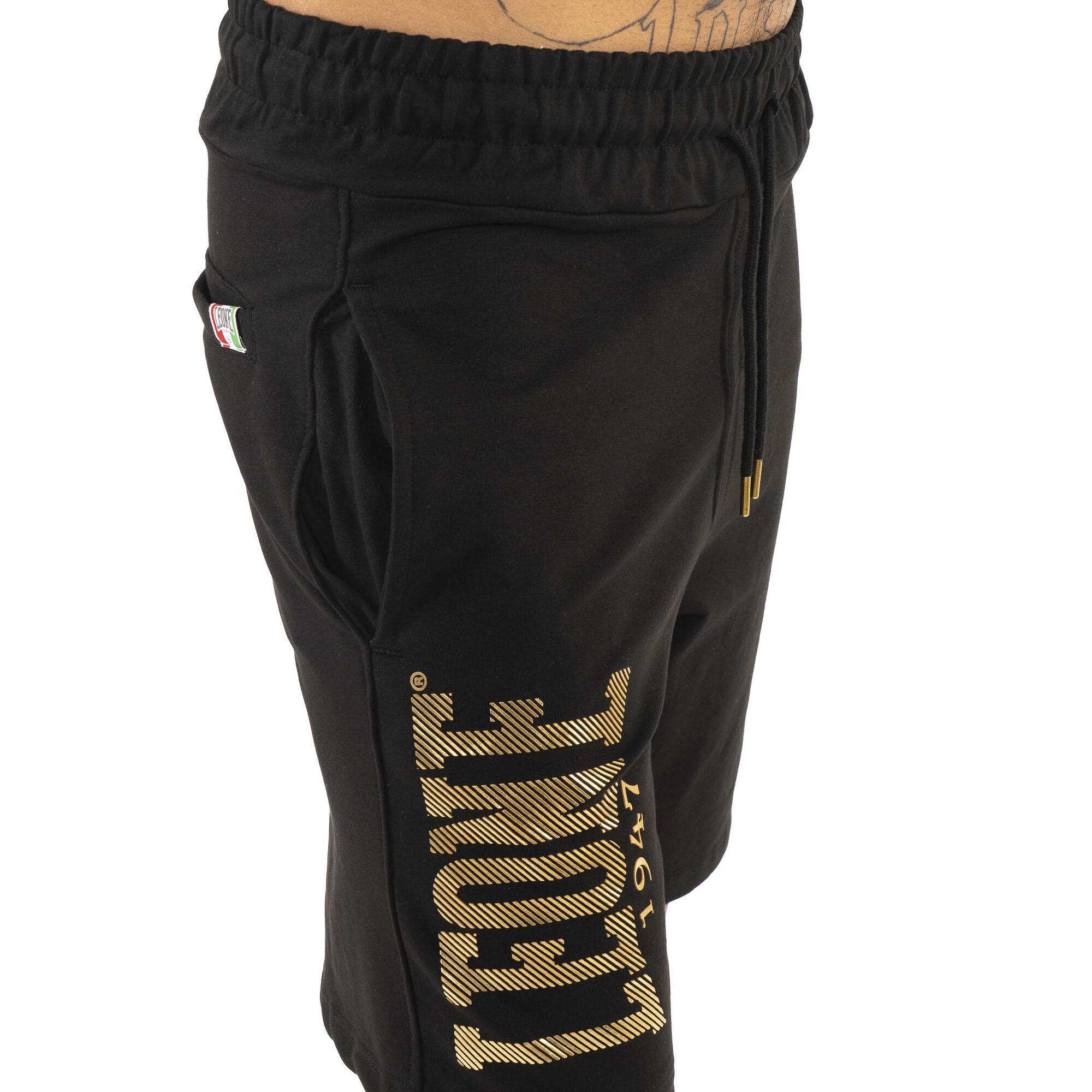 Pantalón corto de hombre de algodón no perchado Leone Stripe Gold