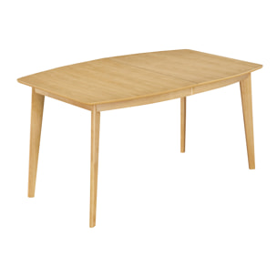 Table à manger extensible scandinave en bois clair L150-200 LEENA