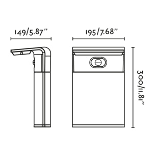 LUMA S Balise gris foncé