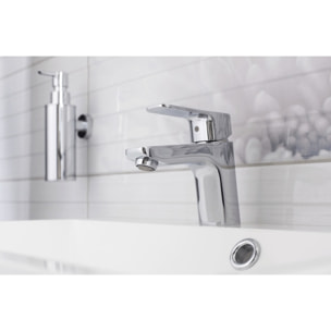 Optima Cube Way mitigeur de lavabo sur pied, sans vidage, chrome brillant (CU271)