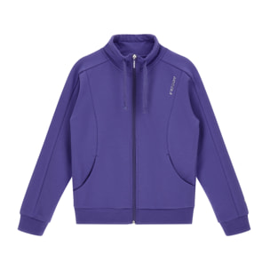Felpa full-zip con cuciture stondate a blocchi